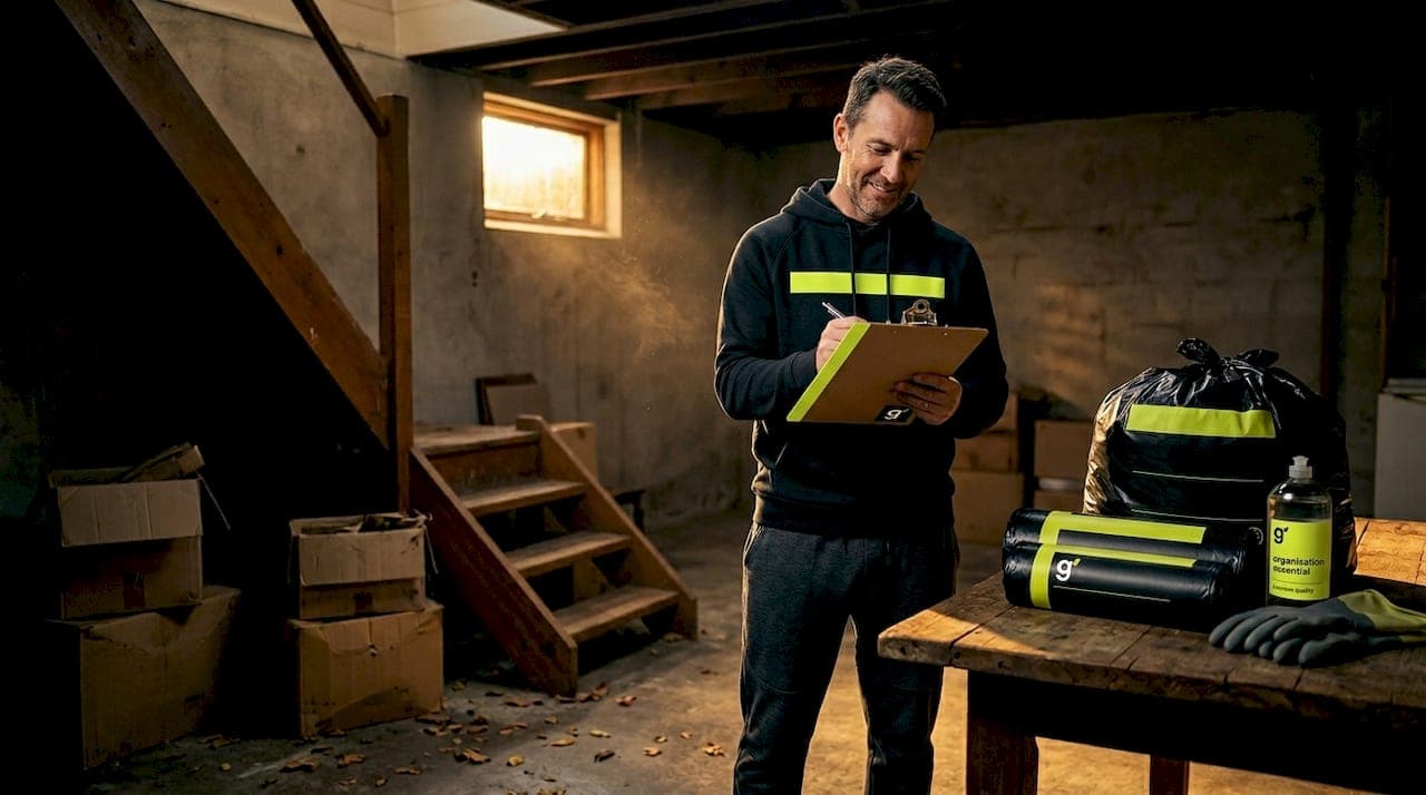 Basement deep clean preparation checklist